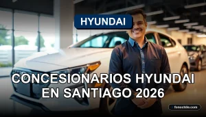Concesionario oficial Hyundai en Santiago de Chile mostrando un vehículo eléctrico moderno.