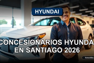 Concesionario oficial Hyundai en Santiago de Chile mostrando un vehículo eléctrico moderno.