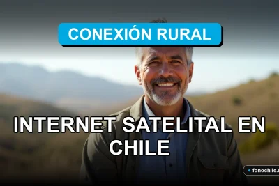 Un hombre hispano sonriente en una zona rural de Chile mira a la cámara, representando el servicio de internet satelital Conexión Rural 2026.