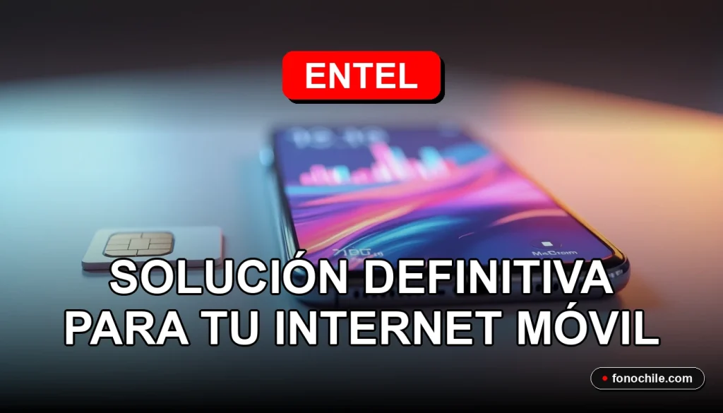 Configuración del APN de Entel para internet móvil rápido y estable en un teléfono inteligente moderno.