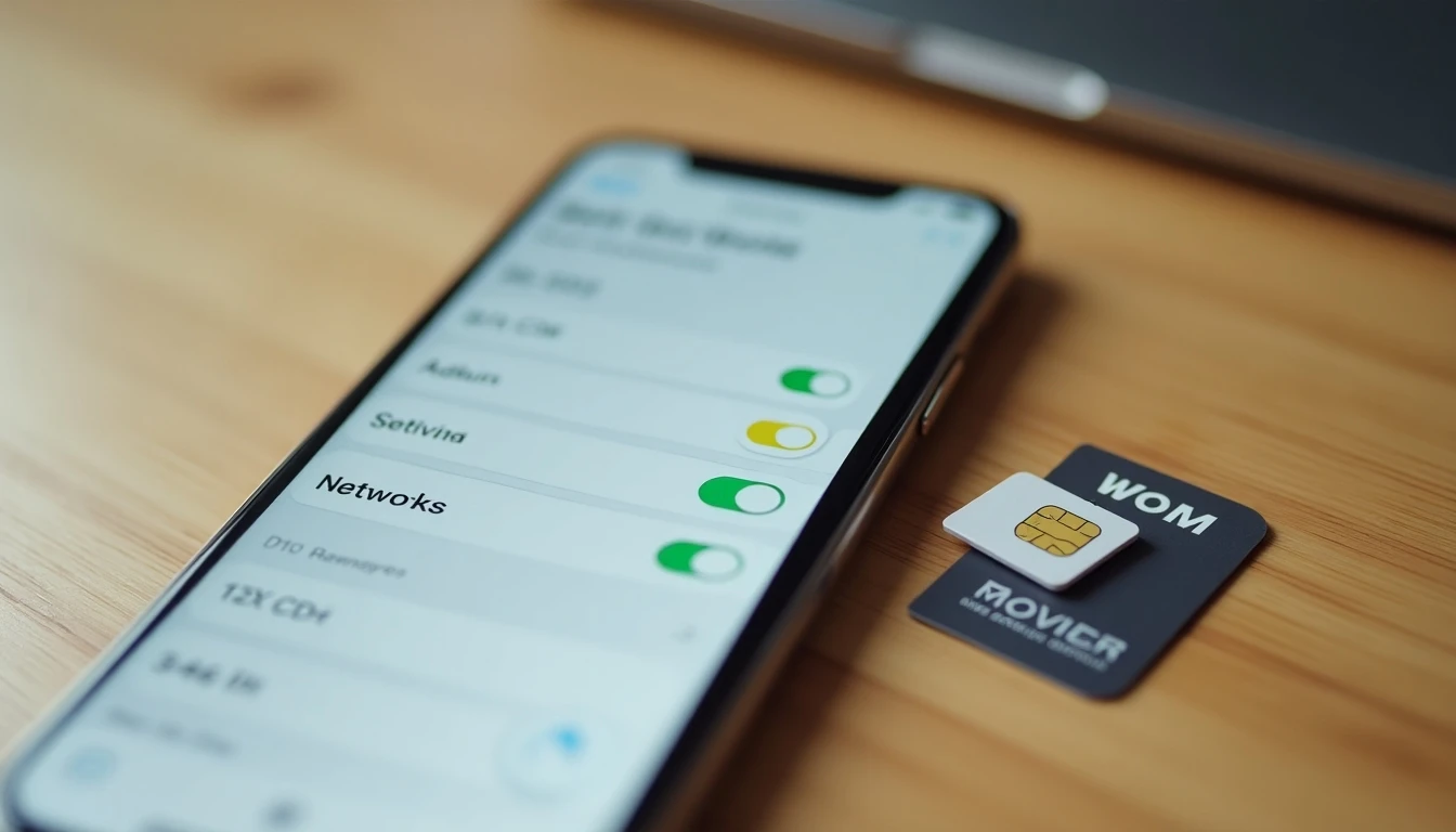 Pantalla de un celular mostrando la configuración APN de WOM Chile para internet móvil