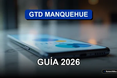 Configuración del APN GTD Manquehue en un teléfono inteligente moderno sobre una mesa.