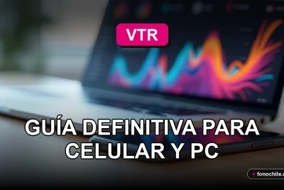 Un teléfono inteligente y una laptop moderna descansan sobre una mesa de madera clara, mostrando gráficos abstractos de colores, para configurar VTR Mail.