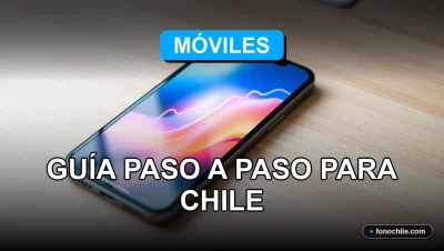Guía de configuración de redes móviles 2026 en Chile, mostrando un smartphone moderno en una mesa de trabajo.