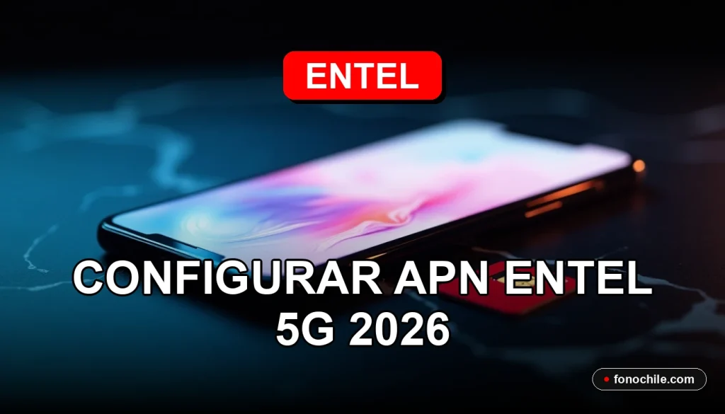 Configuración de APN Entel para red 5G en smartphone moderno