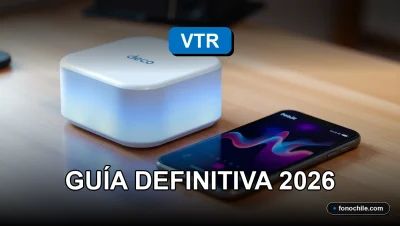 Guía para configurar el Deco Mesh WiFi de VTR en el hogar, mostrando un router moderno sobre una mesa de trabajo.