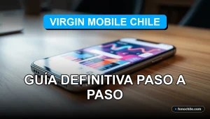 Configuración de MMS en un smartphone moderno sobre escritorio de madera, pantalla con gráficos abstractos de colores.