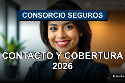 Una mujer latina sonríe amablemente en una oficina moderna, representando el servicio al cliente de Consorcio Seguros.