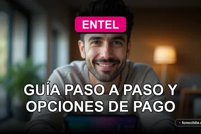Consulta de deuda Entel 2026 en un teléfono inteligente mostrando gráficos abstractos.