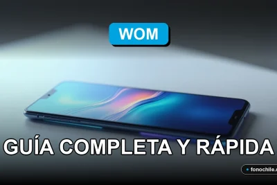 Consulta tu saldo de WOM en 2026 mostrada en un teléfono inteligente moderno sobre una mesa.