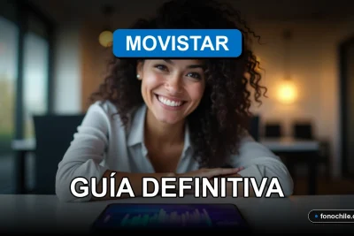 Una mujer consulta su deuda con Movistar en su teléfono inteligente.