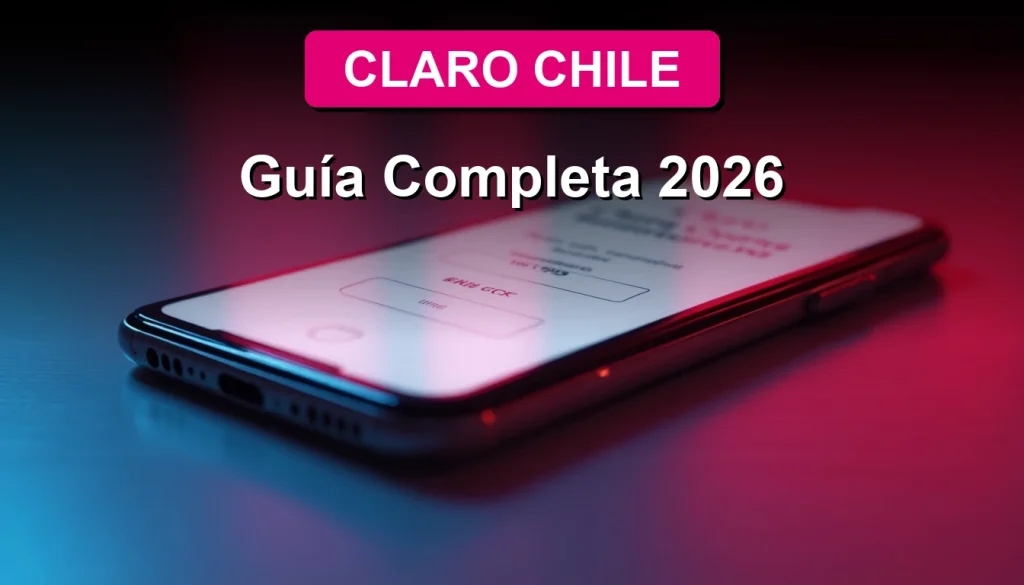 Hombre consultando el IMEI de su smartphone en la página web de Claro Chile, con el logo de la compañía visible en segundo plano.