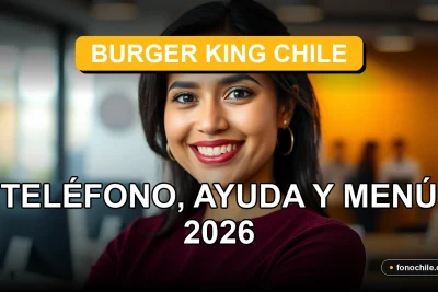 Una mujer latina sonriente, representando al servicio de atención al cliente de Burger King Chile, en un entorno moderno y acogedor.