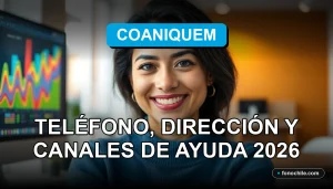 Una mujer hispana sonriente, representando el servicio de ayuda de COANIQUEM, en un entorno cálido y profesional.