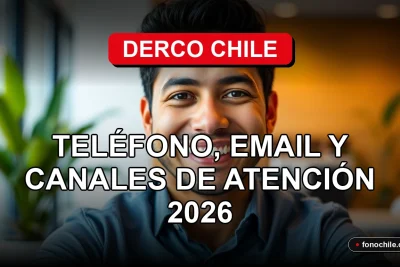 Agente de servicio al cliente de Derco Chile sonriendo amablemente, en una oficina moderna.