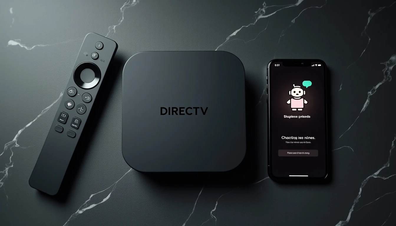 Canales de contacto de DIRECTV: control remoto, decodificador y chat en smartphone.