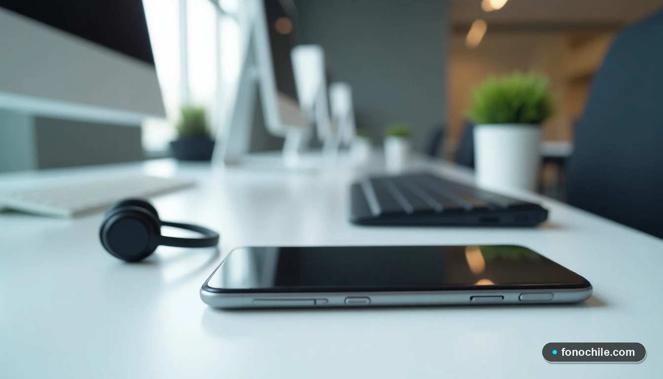 Soporte técnico GTD - Teléfono y auriculares en escritorio de atención al cliente