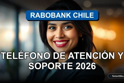 Una mujer latina sonriendo, representando el servicio al cliente de Rabobank Chile, en una oficina moderna y luminosa.