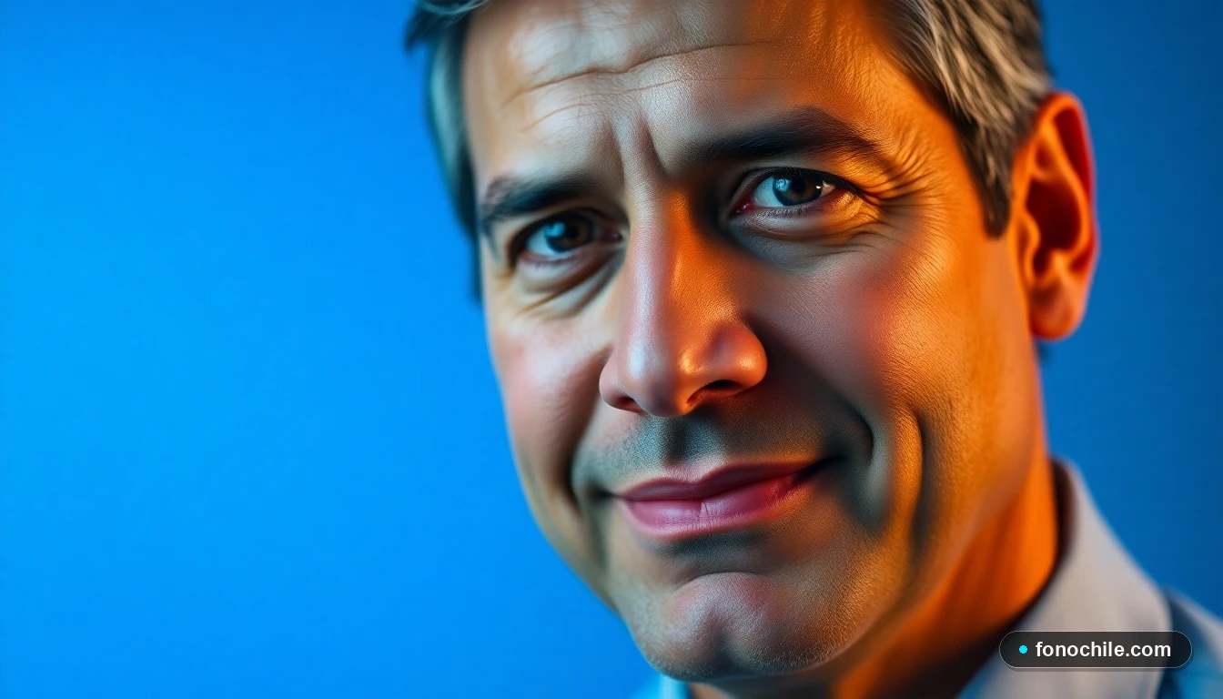 Primer plano de un asesor financiero hispano de Rabobank Chile, transmitiendo profesionalismo y confianza.