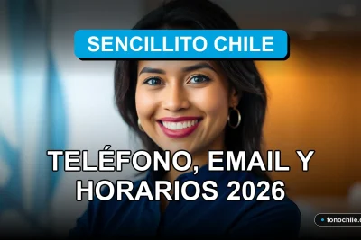 Una mujer latina sonriente, representando al servicio de atención al cliente de Sencillito Chile, en un entorno profesional y moderno.