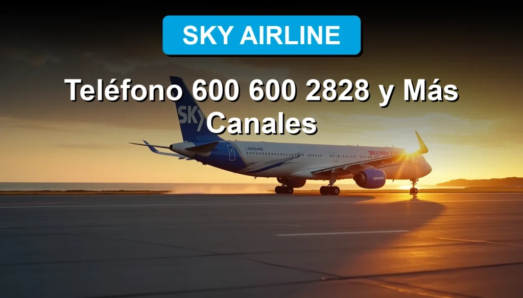 Una aeronave blanca y azul de SKY Airline despega al atardecer sobre el océano, con su distintiva cola azul brillante.