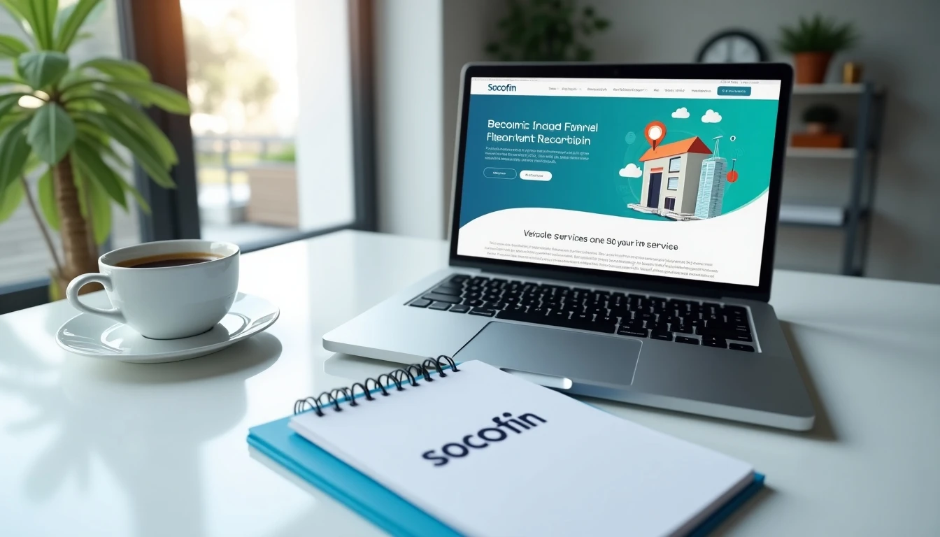 Escritorio moderno con acceso a los servicios financieros de Socofin Chile