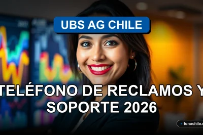 Una mujer latina, profesional de servicio al cliente, sonriendo amablemente en una oficina moderna de UBS.