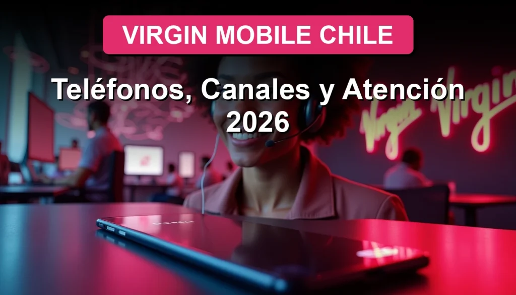 Atención al cliente Virgin Mobile Chile 2026: teléfonos, canales de contacto y soporte técnico.