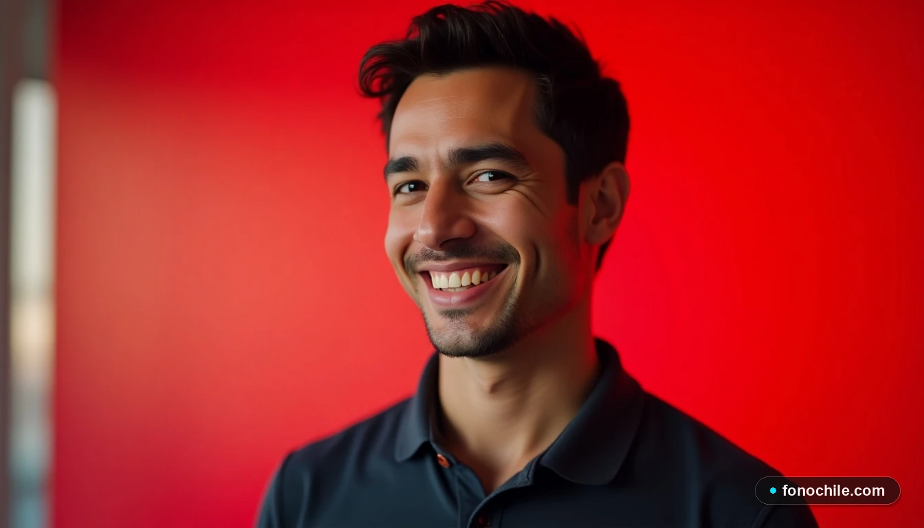 Primer plano de un asesor de Virgin Mobile Chile, mostrando atención y disposición para ayudar al cliente.