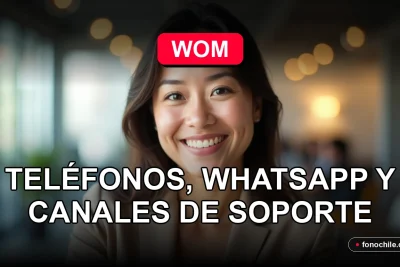 Mujer latina sonriente en oficina moderna, representando el soporte al cliente de WOM.