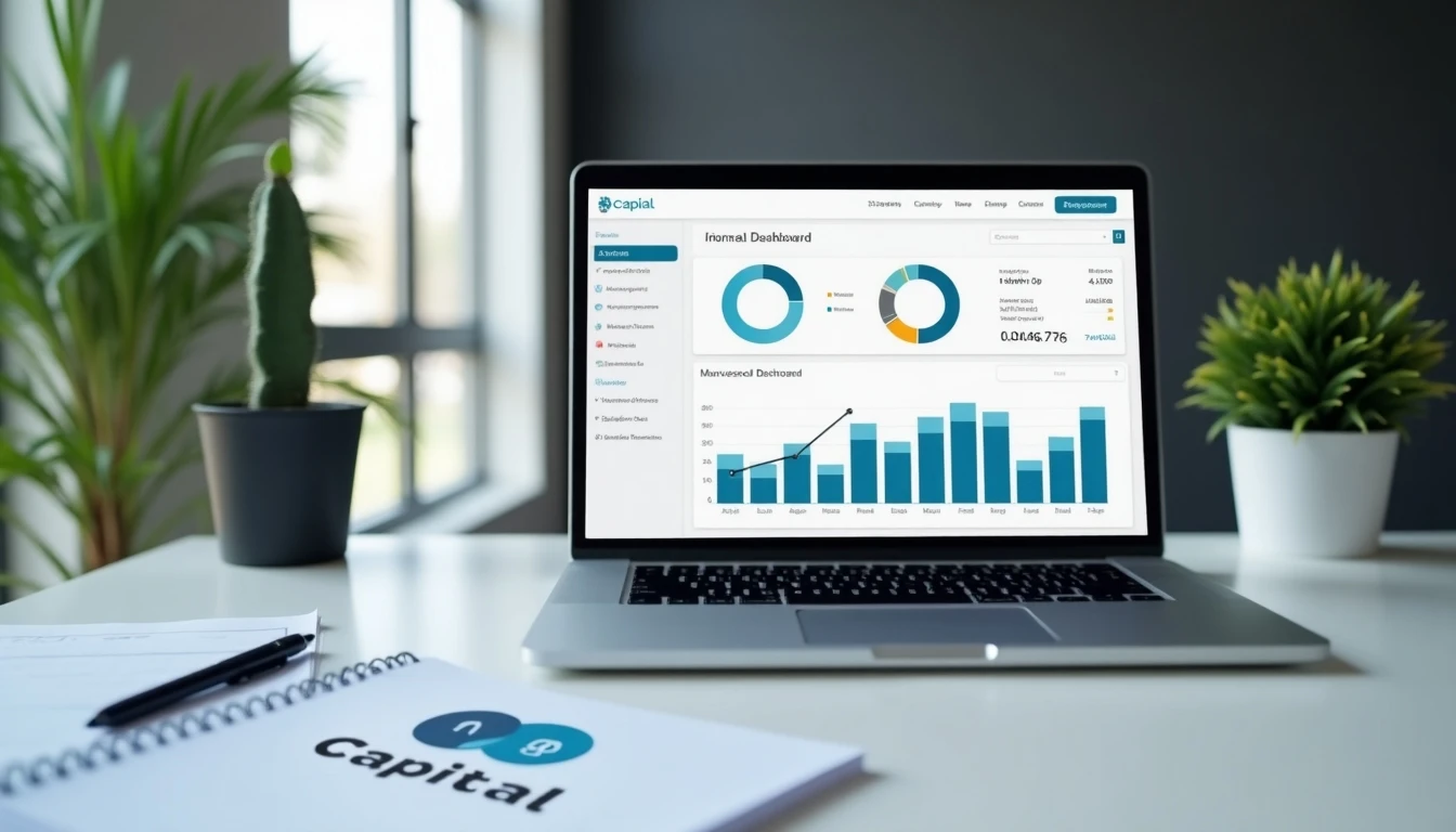 Escritorio moderno con herramientas para gestionar tu AFP Capital en línea