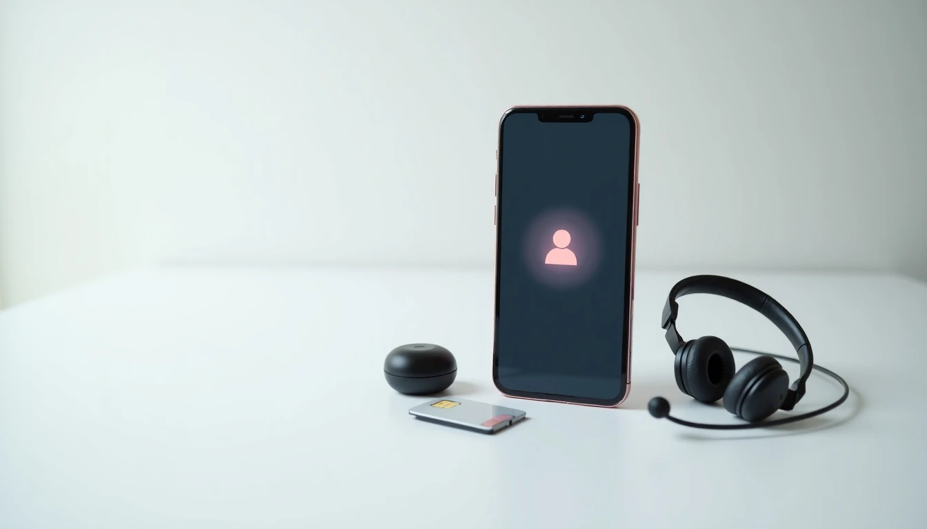 Canales digitales de atención al cliente Movistar: smartphone, SIM y auriculares