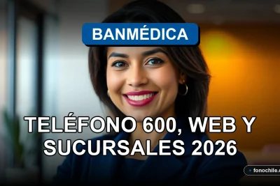 Mujer latina sonriente en una oficina moderna, representando el servicio de atención al cliente de Isapre Banmédica.