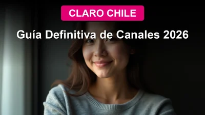 Una persona joven sonriendo con alivio mientras resuelve un problema de servicio al cliente con Claro Chile en su teléfono, representando la guía definitiva de canales de contacto.