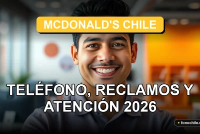 Atención al cliente de McDonald's Chile, persona sonriente en entorno profesional.