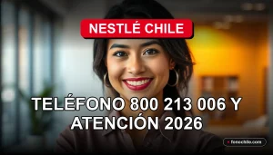 Una mujer latina sonriendo, representando el servicio al cliente de Nestlé Chile, en un entorno profesional y acogedor.