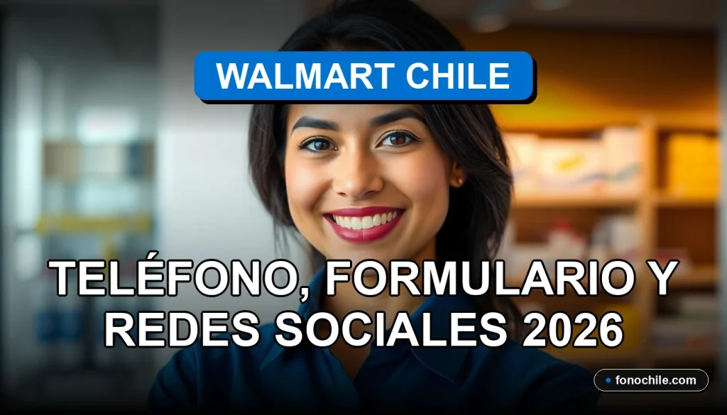 Una mujer latina sonriendo, representando el servicio al cliente de Walmart Chile, en un entorno profesional y acogedor.