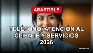 Atención al cliente de Abastible 2026: profesional de servicio al cliente sonriente en oficina moderna.
