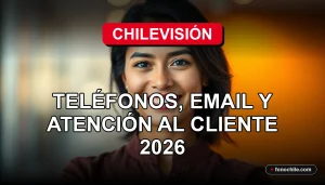 Una mujer latina sonriendo, representando el servicio al cliente de Chilevisión, en un entorno profesional y acogedor.
