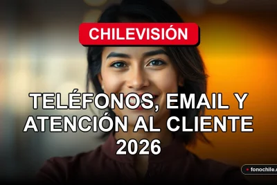 Una mujer latina sonriendo, representando el servicio al cliente de Chilevisión, en un entorno profesional y acogedor.