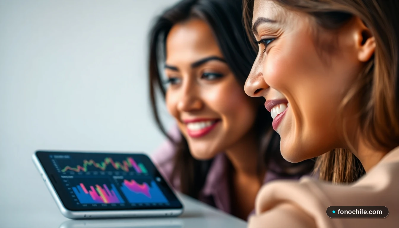 Primer plano de una representante de servicio al cliente de Coca-Cola Chile escuchando con atención, con un teléfono inteligente en el fondo.