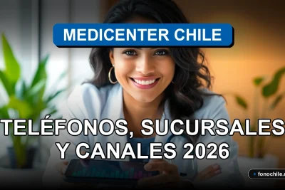 Atención al cliente de Medicenter Chile, comunicación telefónica y ubicación de sucursales.