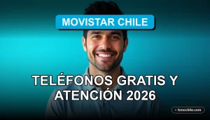 Un hombre hispano sonriendo con confianza, representando el servicio al cliente de Movistar Chile.