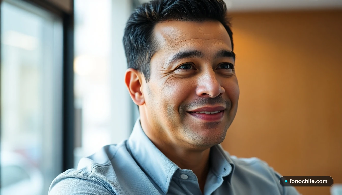 Ejecutivo hispano de MUFG Bank Chile escuchando atentamente en una reunión, representando la calidad del servicio.