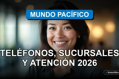 Mujer latina sonriente, representante de atención al cliente de Mundo Pacífico, en un entorno profesional y moderno.