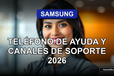 Una persona de servicio al cliente de Samsung en Chile sonriendo amablemente, representando soporte técnico accesible.