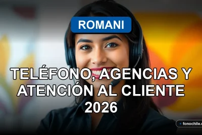 Agente de atención al cliente de la empresa de autobuses Romani sonriendo, con auriculares de oficina, en un entorno profesional y moderno.