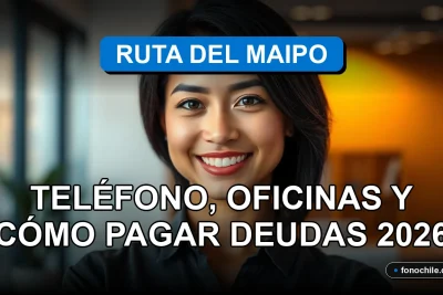 Mujer latina sonriente, representante de servicio al cliente de Ruta del Maipo, en un entorno profesional.