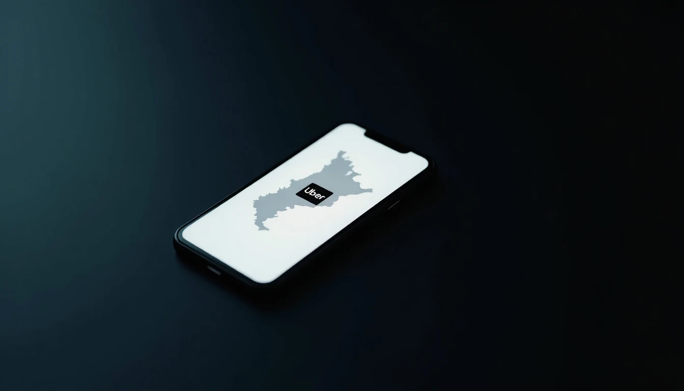 App de Uber en un teléfono móvil mostrando soporte en Chile