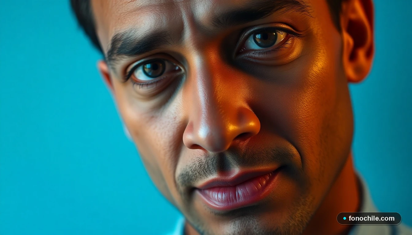 Primer plano del agente de soporte de Uber Chile escuchando atentamente, con expresión empática y profesional.